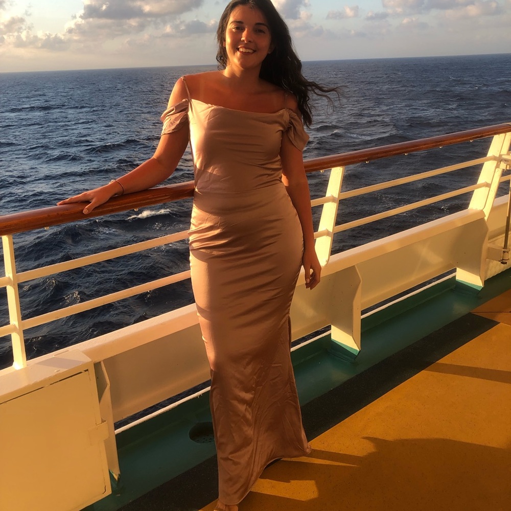 Mauve evening gown